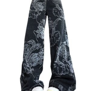 dark blue denim with white thread work on it